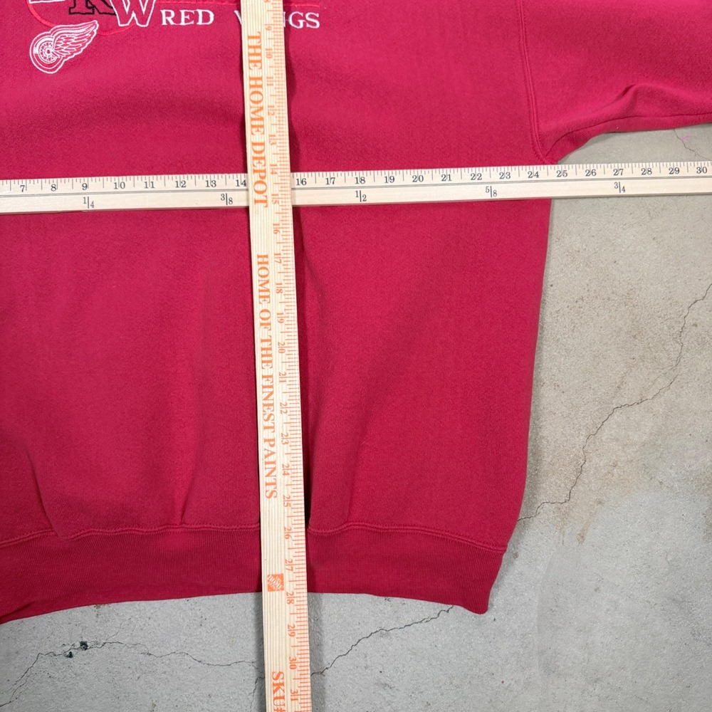 Detroit Red Wings Logo Athletic Sweatshirt Mens XL Red Embroidered NHL Hockey - Picture 5 of 5